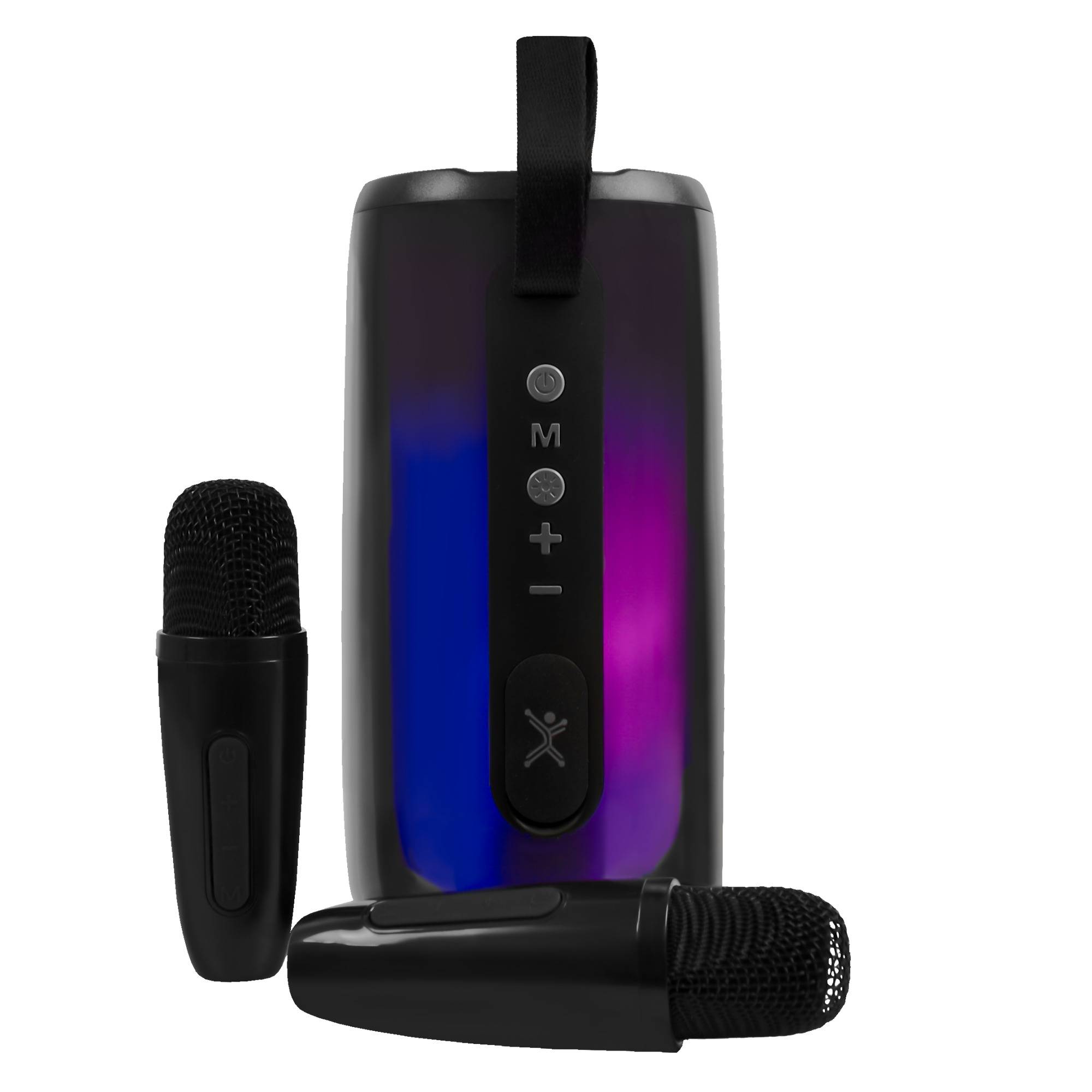 Bocina portátil transparente con micrófonos 15W Contra Agua Cosmo Color Negro | PERFECT CHOICE - Bocina portátil transparente con micrófonos 15W Contra Agua Cosmo Color Negro | PERFECT CHOICE -